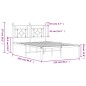 vidaXL Bettgestell mit Kopfteil Metall Weiß 120x200 cm vidaXL Bettgestell mit Kopfteil Metall Weiß 120x200 cm