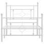 vidaXL Bettgestell mit Kopf- und Fußteil Metall Weiß 100x190 cm vidaXL Bettgestell mit Kopf- und Fußteil Metall Weiß 100x190 cm