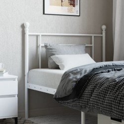 vidaXL Kopfteil Metall Weiß 90 cm