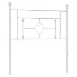 vidaXL Kopfteil Metall Weiß 90 cm