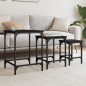 vidaXL Satztische 3 Stk. Schwarz Holzwerkstoff vidaXL Satztische 3 Stk. Schwarz Holzwerkstoff
