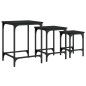 vidaXL Satztische 3 Stk. Schwarz Holzwerkstoff vidaXL Satztische 3 Stk. Schwarz Holzwerkstoff