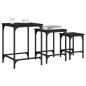 vidaXL Satztische 3 Stk. Schwarz Holzwerkstoff vidaXL Satztische 3 Stk. Schwarz Holzwerkstoff