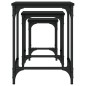 vidaXL Satztische 3 Stk. Schwarz Holzwerkstoff vidaXL Satztische 3 Stk. Schwarz Holzwerkstoff