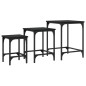 vidaXL Satztische 3 Stk. Schwarz Holzwerkstoff vidaXL Satztische 3 Stk. Schwarz Holzwerkstoff
