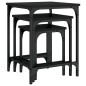 vidaXL Satztische 3 Stk. Schwarz Holzwerkstoff vidaXL Satztische 3 Stk. Schwarz Holzwerkstoff