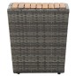 3-tlg. Bistro-Set Poly Rattan und Akazienholz Grau 3-tlg. Bistro-Set Poly Rattan und Akazienholz Grau