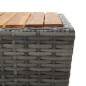 3-tlg. Bistro-Set Poly Rattan und Akazienholz Grau 3-tlg. Bistro-Set Poly Rattan und Akazienholz Grau