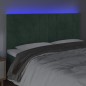 vidaXL LED Kopfteil Dunkelgrün 200x5x118/128 cm Samt vidaXL LED Kopfteil Dunkelgrün 200x5x118/128 cm Samt