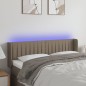 vidaXL LED Kopfteil Taupe 147x16x78/88 cm Stoff