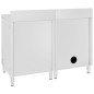 Gastro-Spülenunterschrank Edelstahl 120x60x96 cm Gastro-Spülenunterschrank Edelstahl 120x60x96 cm