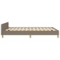 vidaXL Bettgestell mit Kopfteil Taupe 140x200 cm Stoff vidaXL Bettgestell mit Kopfteil Taupe 140x200 cm Stoff