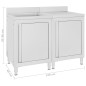 Gastro-Spülenunterschrank Edelstahl 120x60x96 cm Gastro-Spülenunterschrank Edelstahl 120x60x96 cm