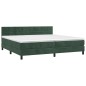 vidaXL Boxspringbett mit Matratze & LED Dunkelgrün 200x200 cm Samt vidaXL Boxspringbett mit Matratze & LED Dunkelgrün 200x200 cm Samt