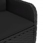 3-tlg. Garten-Essgruppe Poly Rattan und Glas Schwarz 3-tlg. Garten-Essgruppe Poly Rattan und Glas Schwarz