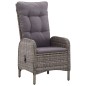 3-tlg. Garten-Bistro-Set Poly Rattan Grau 3-tlg. Garten-Bistro-Set Poly Rattan Grau