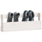vidaXL Wand-Schuhregale 2 Stk. Weiß 59x9x23 cm Massivholz Kiefer vidaXL Wand-Schuhregale 2 Stk. Weiß 59x9x23 cm Massivholz Kiefer