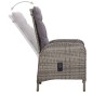 3-tlg. Garten-Bistro-Set Poly Rattan Grau 3-tlg. Garten-Bistro-Set Poly Rattan Grau