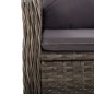 3-tlg. Garten-Bistro-Set Poly Rattan Grau 3-tlg. Garten-Bistro-Set Poly Rattan Grau