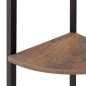 vidaXL Eckregal mit 3 Böden Dunkelbraun und Schwarz 45,5x31,5x120 cm vidaXL Eckregal mit 3 Böden Dunkelbraun und Schwarz 45,5x31,5x120 cm