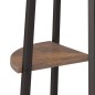 vidaXL Eckregal mit 3 Böden Dunkelbraun und Schwarz 45,5x31,5x120 cm vidaXL Eckregal mit 3 Böden Dunkelbraun und Schwarz 45,5x31,5x120 cm