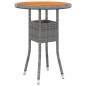 3-tlg. Garten-Bistro-Set Poly Rattan Grau 3-tlg. Garten-Bistro-Set Poly Rattan Grau