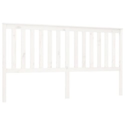 vidaXL Kopfteil Weiß 186x6x101 cm Massivholz Kiefer