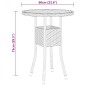 3-tlg. Garten-Bistro-Set Poly Rattan Grau 3-tlg. Garten-Bistro-Set Poly Rattan Grau