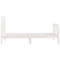 vidaXL Massivholzbett Weiß Kiefer 100x200 cm vidaXL Massivholzbett Weiß Kiefer 100x200 cm