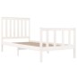 vidaXL Massivholzbett Weiß Kiefer 75x190 cm vidaXL Massivholzbett Weiß Kiefer 75x190 cm
