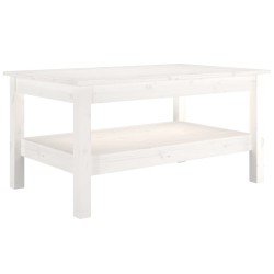vidaXL Couchtisch Weiß 80x50x40 cm Massivholz Kiefer
