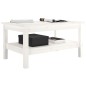 vidaXL Couchtisch Weiß 80x50x40 cm Massivholz Kiefer vidaXL Couchtisch Weiß 80x50x40 cm Massivholz Kiefer