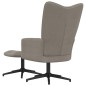 vidaXL Relaxsessel mit Hocker Hellgrau Samt vidaXL Relaxsessel mit Hocker Hellgrau Samt