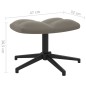 vidaXL Relaxsessel mit Hocker Hellgrau Samt vidaXL Relaxsessel mit Hocker Hellgrau Samt