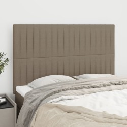 vidaXL Kopfteile 4 Stk. Taupe 72x5x78/88 cm Stoff