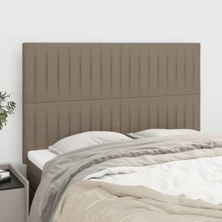 vidaXL Kopfteile 4 Stk. Taupe 72x5x78/88 cm Stoff