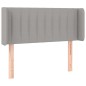 vidaXL Kopfteil mit Ohren Hellgrau 83x16x78/88 cm Stoff