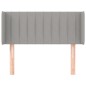 vidaXL Kopfteil mit Ohren Hellgrau 83x16x78/88 cm Stoff