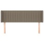 vidaXL Kopfteil mit Ohren Taupe 147x16x78/88 cm Stoff