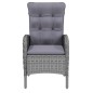 7-tlg. Garten-Essgruppe Poly Rattan Grau 7-tlg. Garten-Essgruppe Poly Rattan Grau