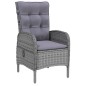 7-tlg. Garten-Essgruppe Poly Rattan Grau 7-tlg. Garten-Essgruppe Poly Rattan Grau