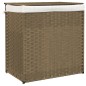 vidaXL Wäschekorb mit 2 Fächern 53x35x57 cm Poly Rattan vidaXL Wäschekorb mit 2 Fächern 53x35x57 cm Poly Rattan