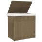 vidaXL Wäschekorb mit 2 Fächern 53x35x57 cm Poly Rattan vidaXL Wäschekorb mit 2 Fächern 53x35x57 cm Poly Rattan