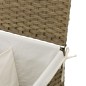 vidaXL Wäschekorb mit 2 Fächern 53x35x57 cm Poly Rattan vidaXL Wäschekorb mit 2 Fächern 53x35x57 cm Poly Rattan