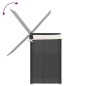 vidaXL Wäschekorb mit 2 Fächern Grau 53x35x57 cm Poly Rattan vidaXL Wäschekorb mit 2 Fächern Grau 53x35x57 cm Poly Rattan
