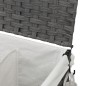 vidaXL Wäschekorb mit Rollen Grau 60x35x60,5 cm Rattan vidaXL Wäschekorb mit Rollen Grau 60x35x60,5 cm Rattan