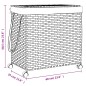 vidaXL Wäschekorb mit Rollen Weiß 60x35x60,5 cm Rattan vidaXL Wäschekorb mit Rollen Weiß 60x35x60,5 cm Rattan