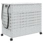 vidaXL Wäschekorb mit Rollen Weiß 66x35x60 cm Rattan vidaXL Wäschekorb mit Rollen Weiß 66x35x60 cm Rattan