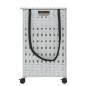 vidaXL Wäschekorb mit Rollen Weiß 66x35x60 cm Rattan vidaXL Wäschekorb mit Rollen Weiß 66x35x60 cm Rattan