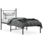 vidaXL Bettgestell mit Kopfteil Metall Schwarz 80x200 cm vidaXL Bettgestell mit Kopfteil Metall Schwarz 80x200 cm